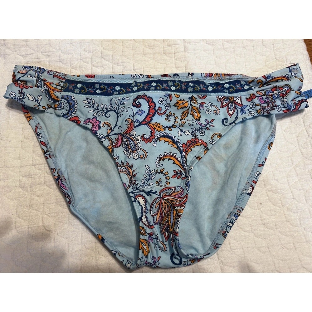Kenneth Cole Reaction Bikini Bottom Floral Size Large NWOT